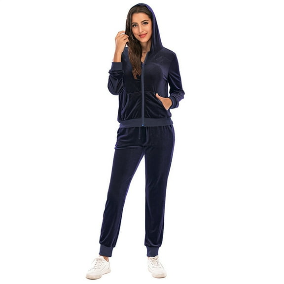 YTDSCS Women's Sweatshirt 2PCS Set Zip up Sweatsuit Jogger Sweatpants Tracksuit Casual Spring Autumn Outfit S-XXL