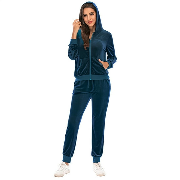 YTDSCS Women's Sweatshirt 2PCS Set Zip up Sweatsuit Jogger Sweatpants Tracksuit Casual Spring Autumn Outfit S-XXL