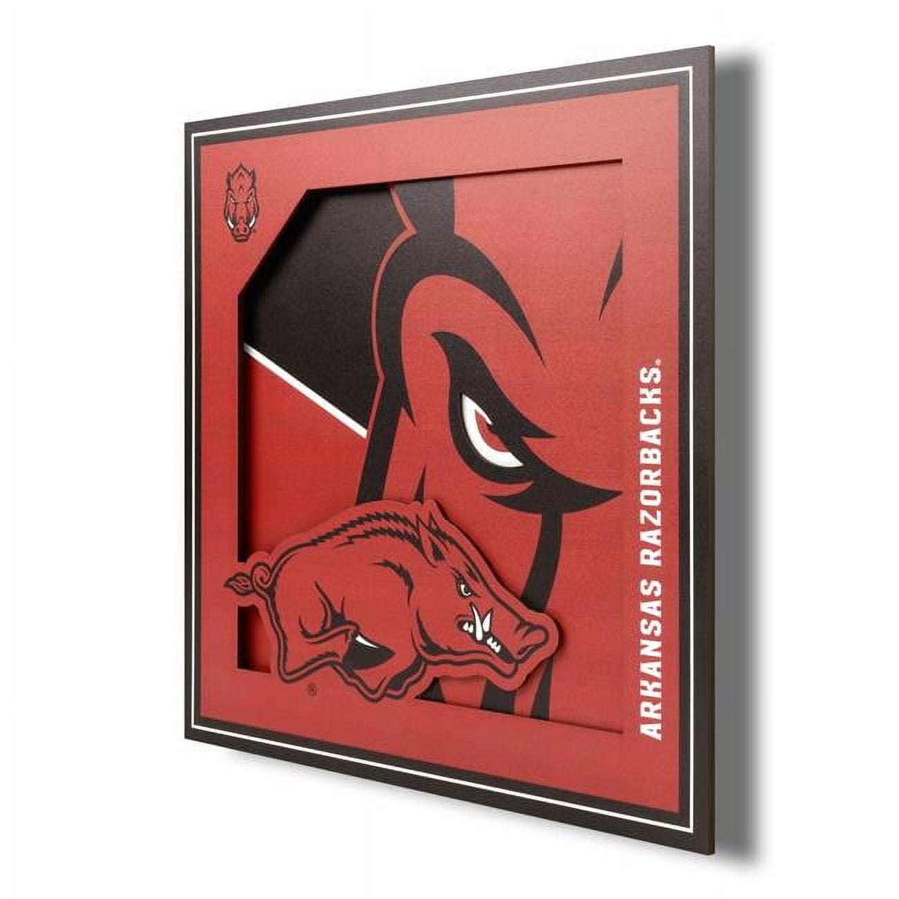 Engineering Razorback Logo YTF NCAA Arkansas Razorbacks 3D Logo Series Wall Art 12X12 - Walmart.com