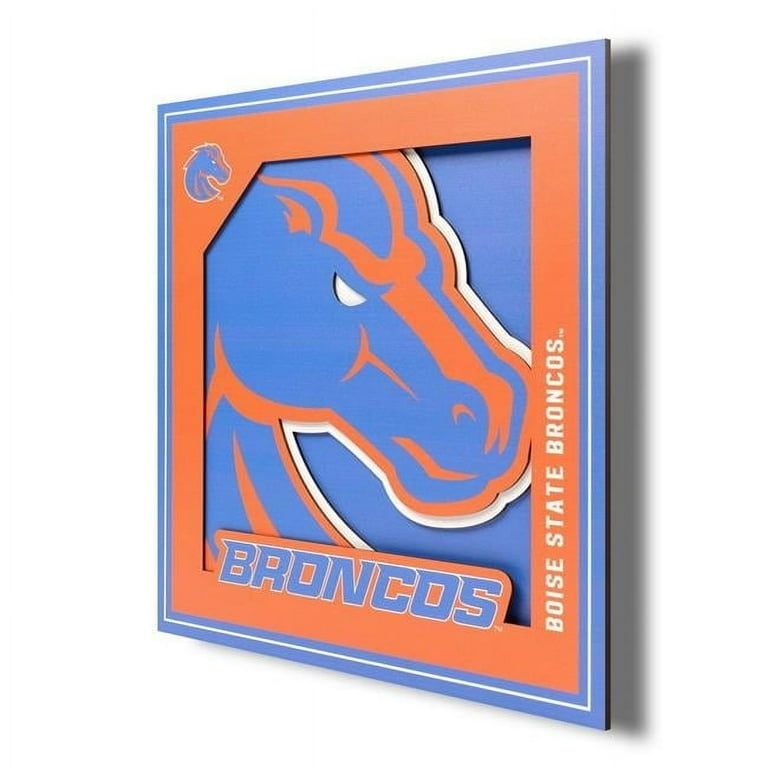 YTF NCAA Boise State Broncos 3D Logo Series Wall Art 12X12