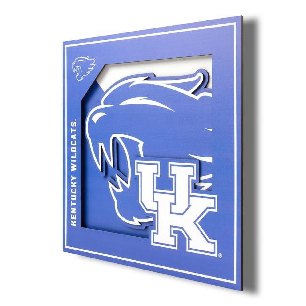 YTF NCAA Kentucky Wildcats 3D Logo Series Wall Art 12X12