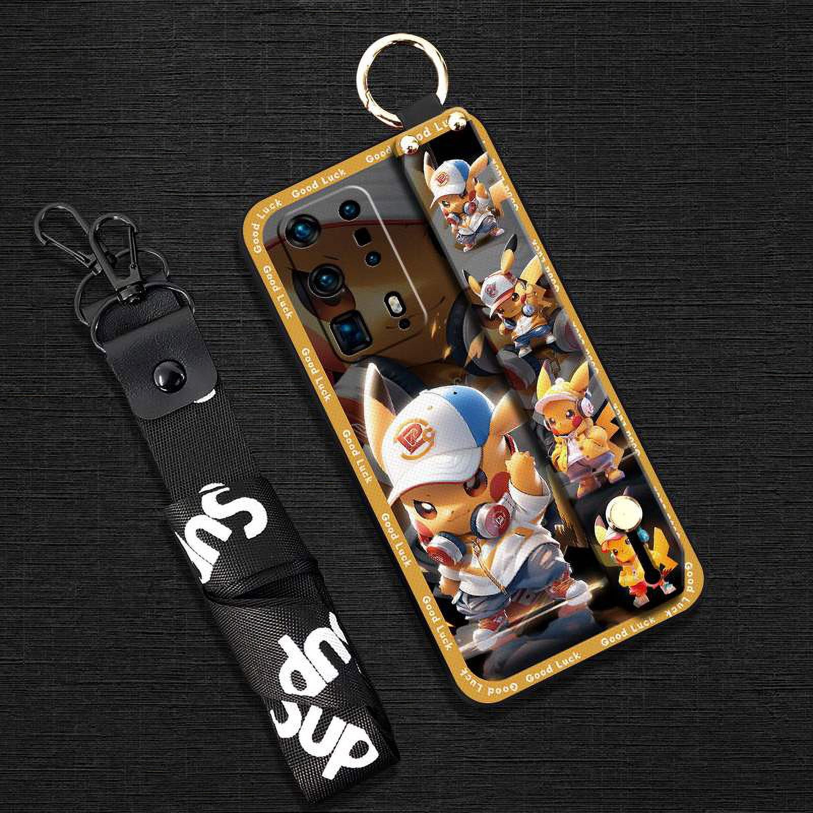 OneFlow Mobile Phone Chain Twist Case, Compatible With Huawei P30 Pro/P30 Pro New Ed, Case With Strap Detachable Smartphone Necklace, Silicone Phone Case For Hanging Chain, Removable, Gold Yellow