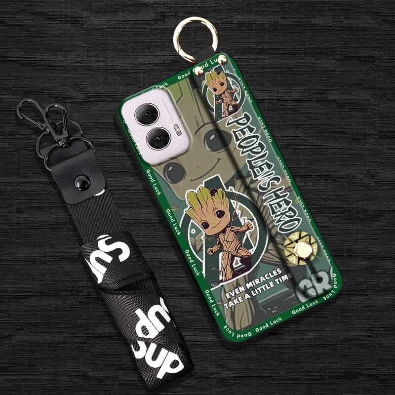 YTFPhone Case For MOTO G Power 5G 2024, Wristband Cartoon Antidust