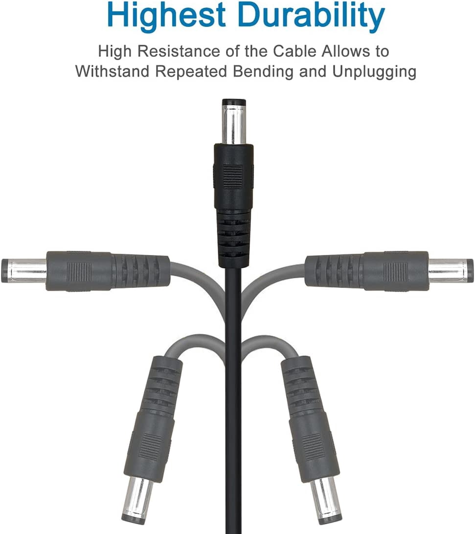 YTGRF-2-Pack 6ft DC Extension Cord 5.5mm x 2.1mm Male to Female Power ...