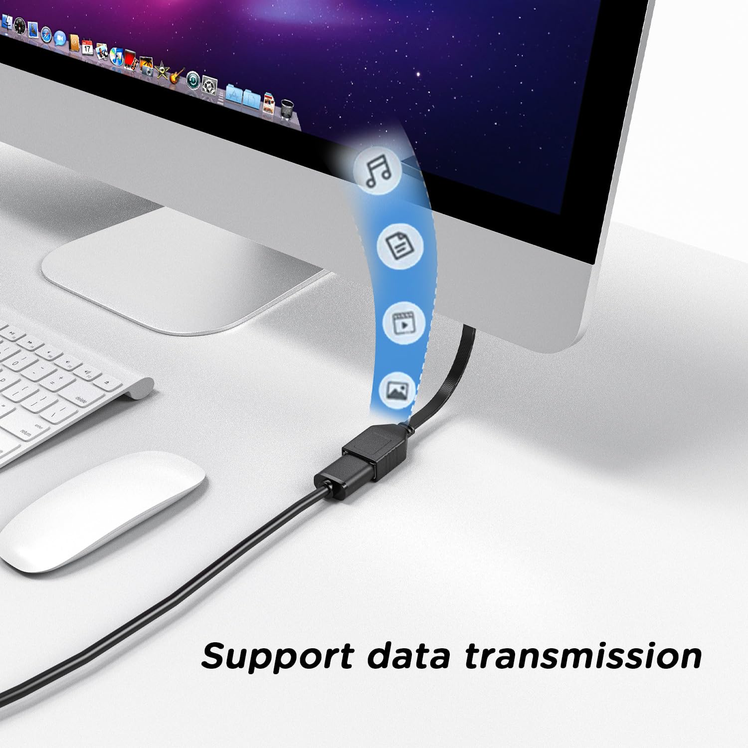 YTGRF-2 Pack Right Angle USB2.0 Extension Cable, UP Angle 90 Degree USB ...