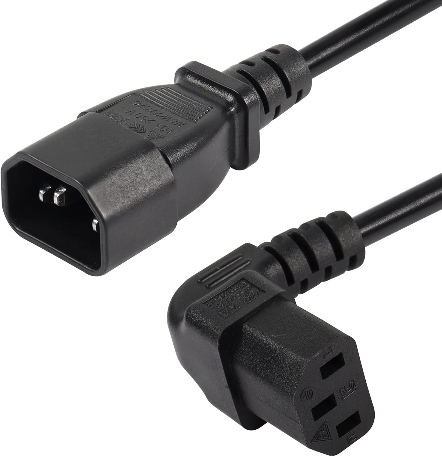 YTGRF-20cm 90 Degree IEC 320 C13 to C14 PDU Power Cable,C14 Male to ...