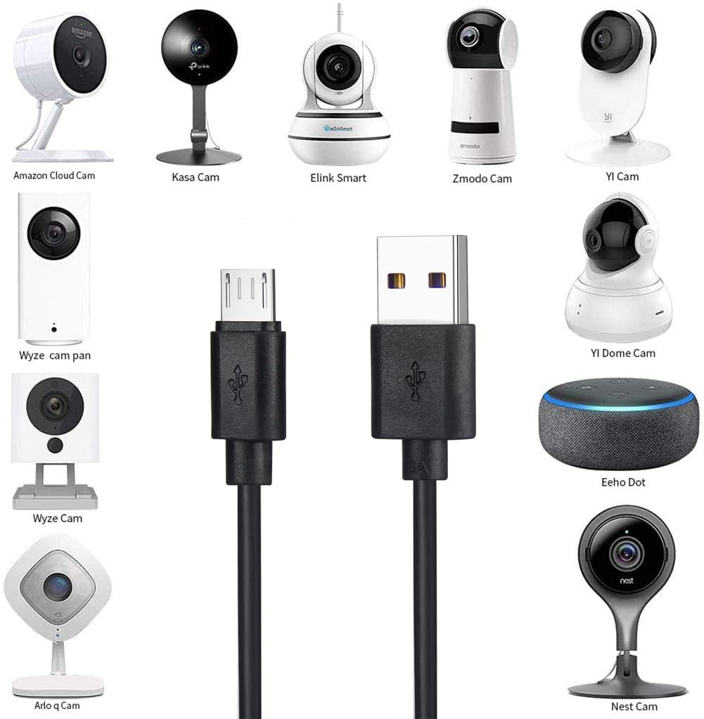 YTGRF-25 ft Micro USB Cable Replacement for Wyze Cam, Nest Camera