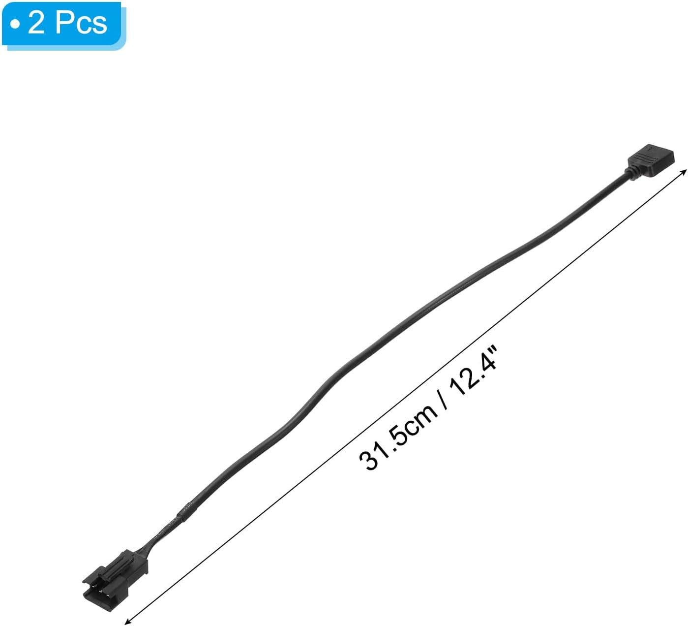 PATIKIL 5V 3 Pin a SM3P Cavo Divisore Maschio, 2pz PWM Ventole