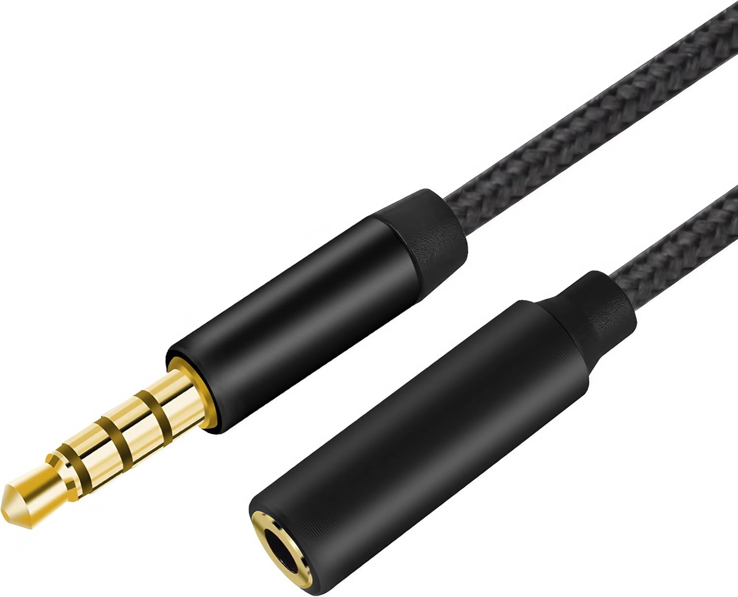 6ft 3.5mm Stereo Audio Extension Cable – Male To Female AUX Cable By CablesOnline (AV-206)