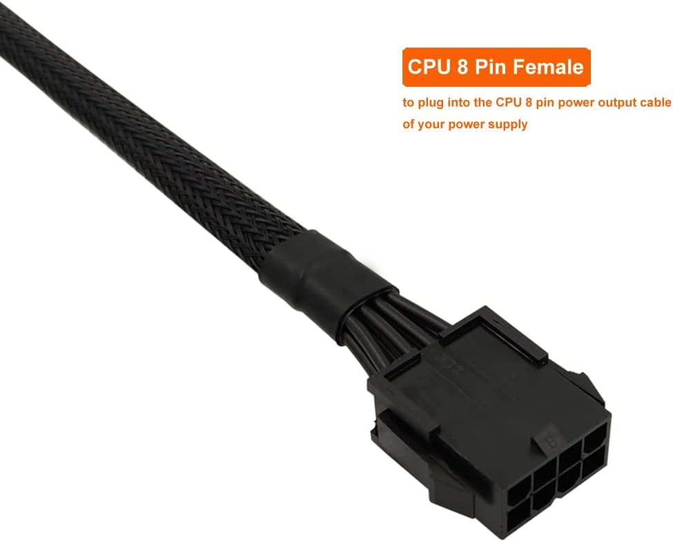 YTGRF-8-Pin CPU Extension Cable (2-Pack) - ATX Female to Male (4+4 ...