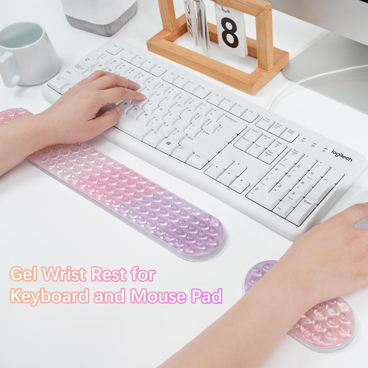 YTGRF-Gel Wrist Rest Support for Mouse Pad&Keyboard Set, Ergonomic ...