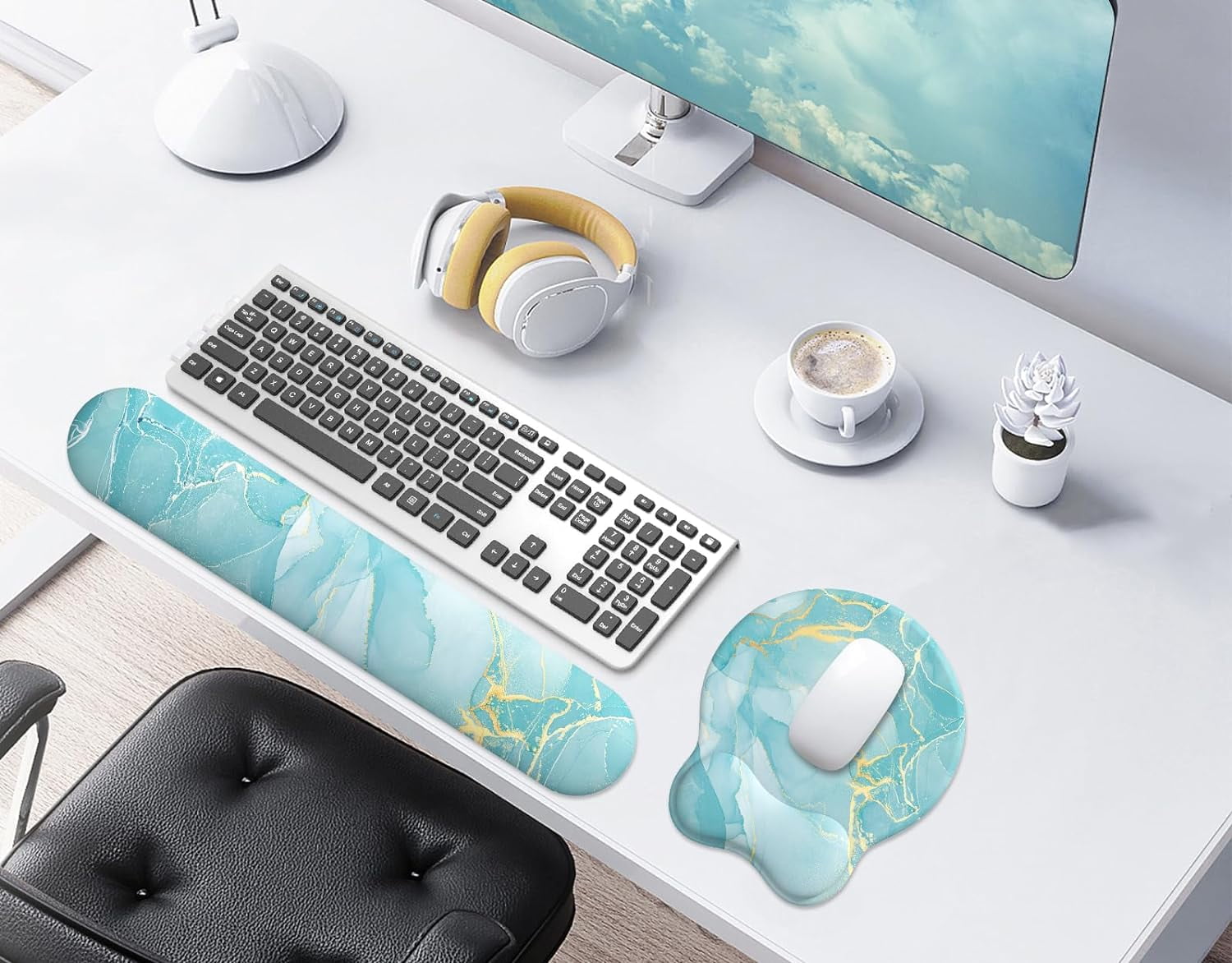 YTGRF-Mouse Pad Wrist Support, Ergonomic Memory Foam Keyboard Wrist Pad ...