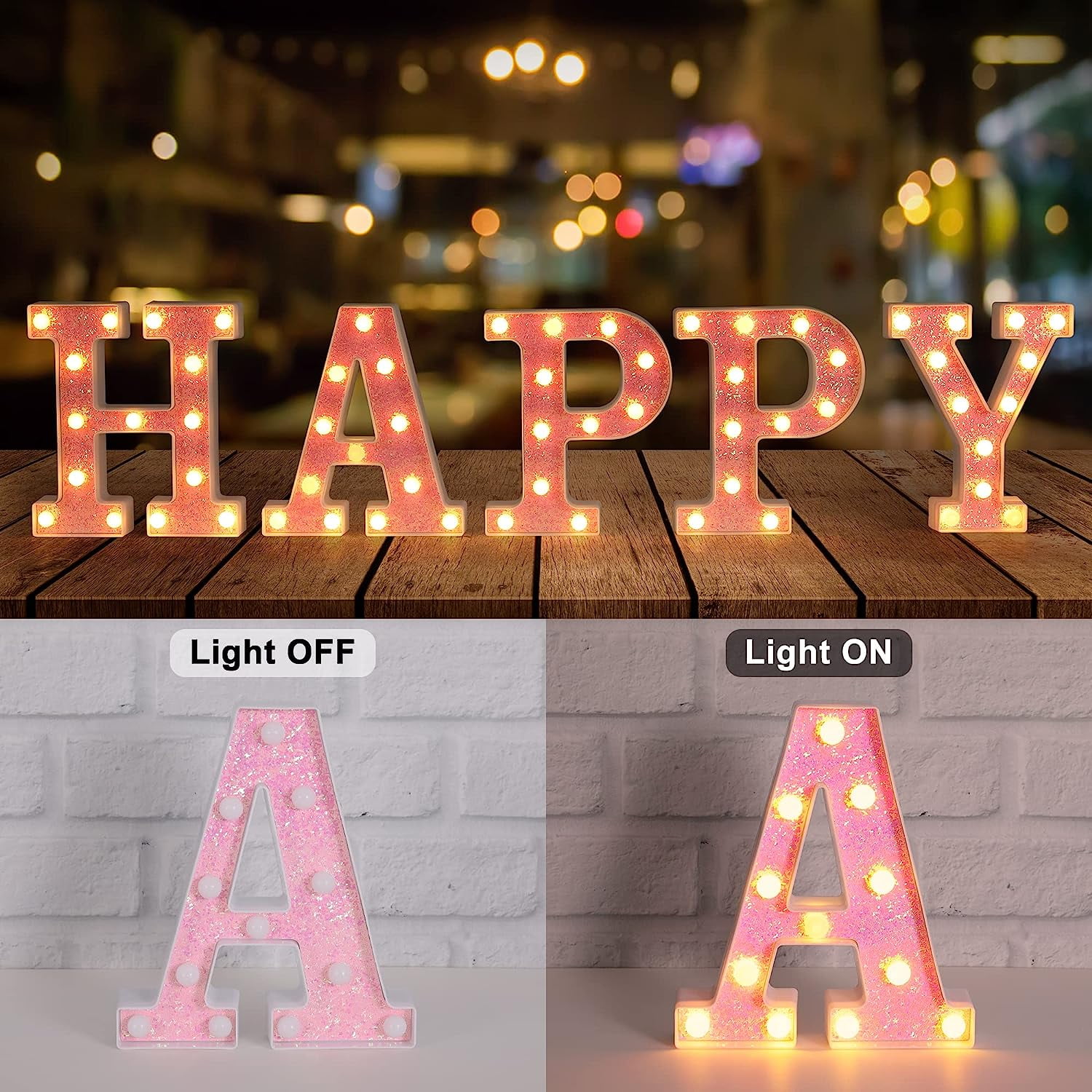 YTGRF-Pink Light up LettersPink Party Decorations,Girls Room Decor ...
