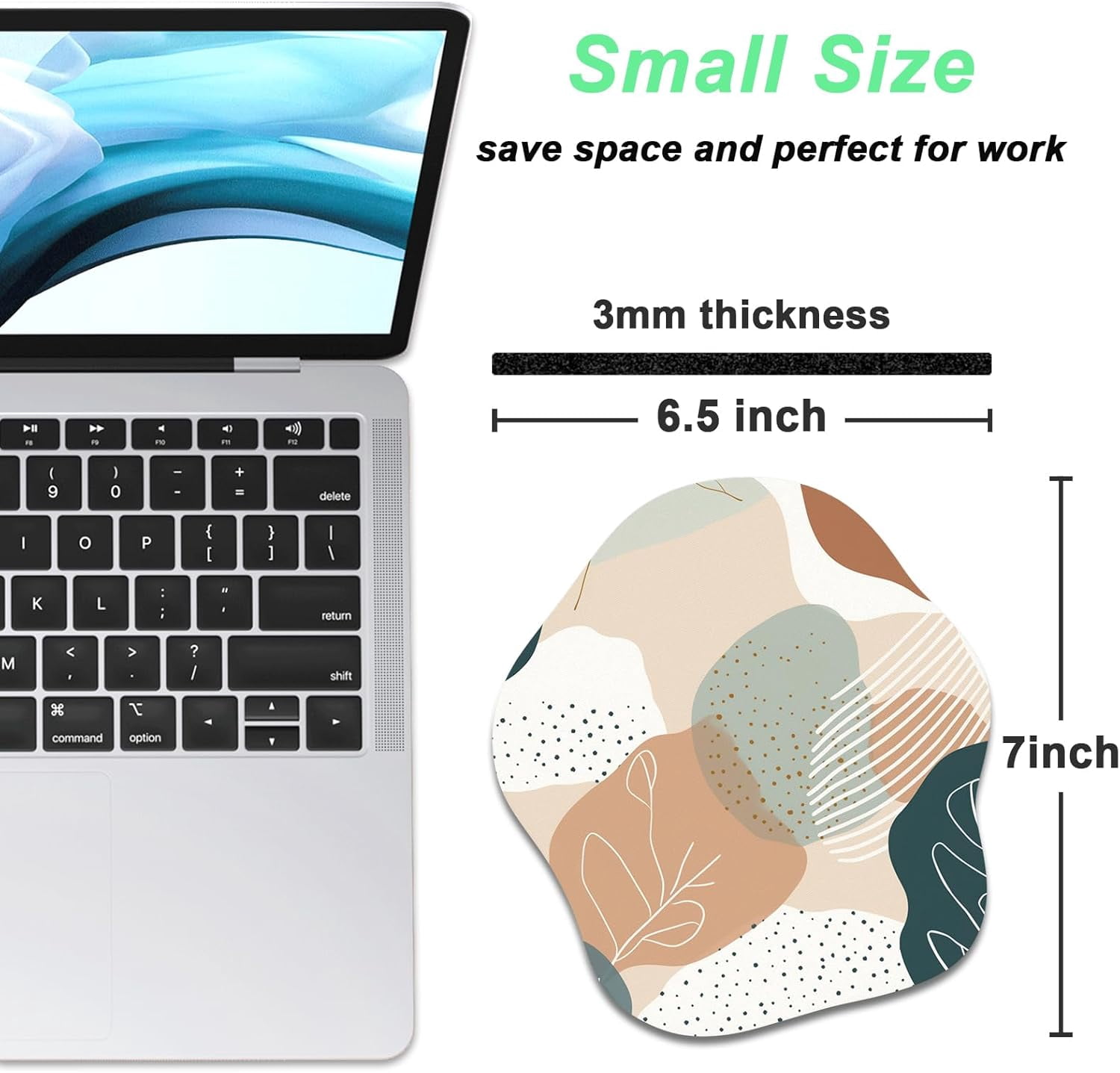 Small Tech Source Mouse Mat YTGRF-Small Mouse Pad 6.5 x 7 Inch, Takes up Wrist and Mouse Space ...