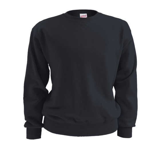 YTH CREW 9OZ FLEECE 50C/50P-B9001,B9001,BLACK,XL
