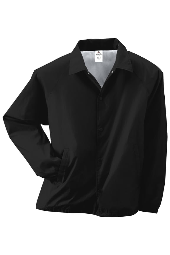 YTH NYLON COACH'S JACKET/LINED BLACK XS