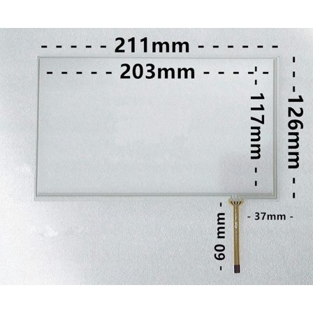 9-inch 4-wire resistive touch screen industrial control industrial touch screen 211X126mm