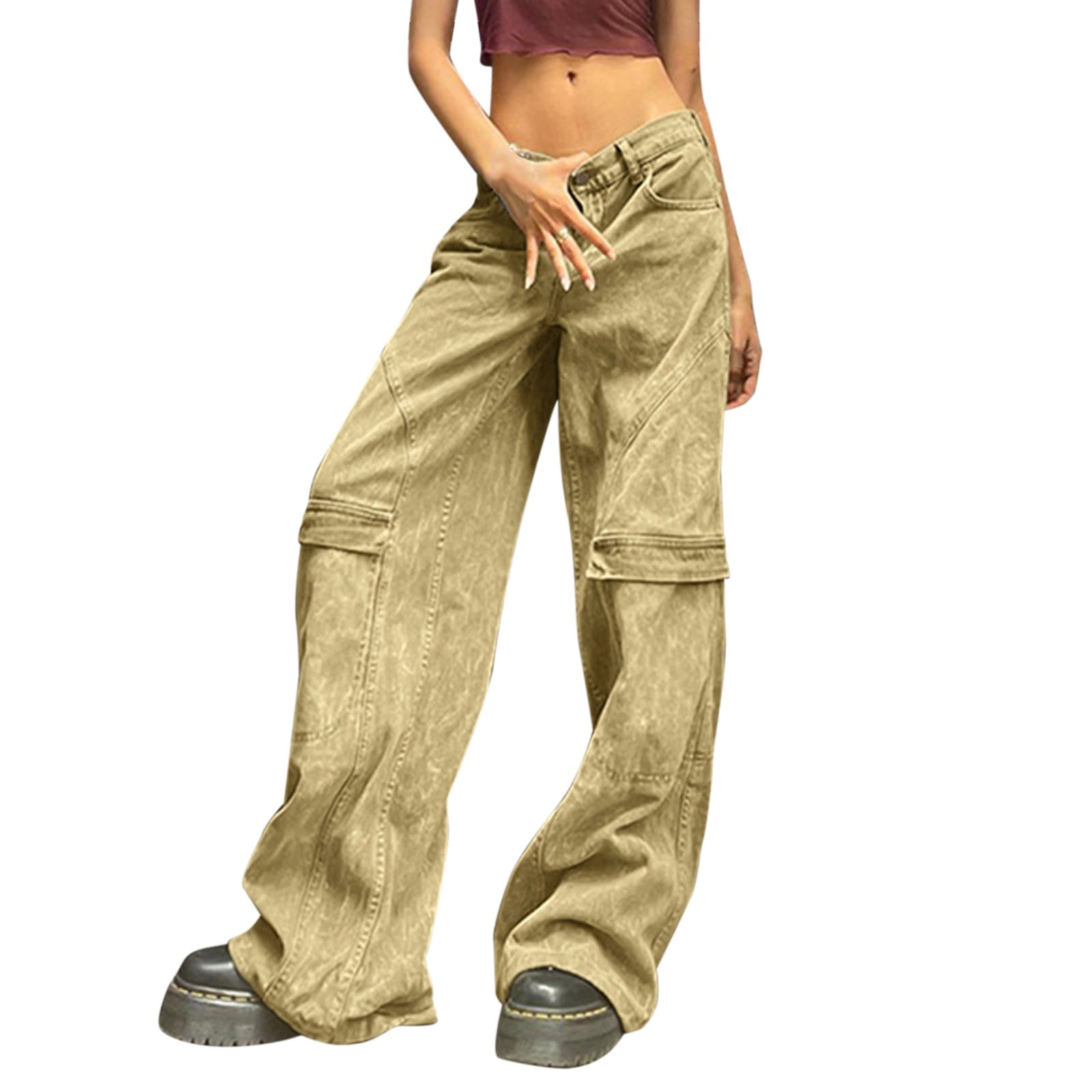 Ytianh Baggy Jeans For Women 2023 Cargo Pants Woman Relaxed Fit Baggy