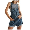 YTIANH Short Overalls For Women Loose Fit,Women'S Summer Denim Jumpsuit