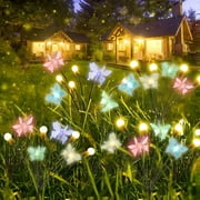 YTKUS 4 Pack Solar Garden Light Outdoor 8 LEDs Firefly Solar Lights for Outside, Waterproof Swaying Solar Powered Yard Lights for Patio Garden Decor Pathway Xmas Decoration