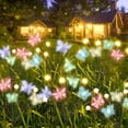 thumbnail image 1 of YTKUS 6 Pack Solar Garden Light Outdoor 8 LEDs Firefly Solar Lights for Outside, Waterproof Swaying Solar Powered Yard Lights for Patio Garden Decor Pathway Xmas Decoration, 1 of 6