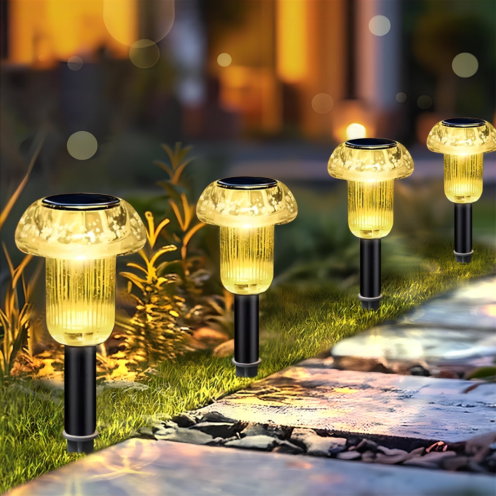 Warm White Solar LED Pathway Lights Multipack