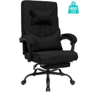 YTKUS Fabric Executive Office Chair Big and Tall with Footrest, Ergonomic Computer Chair Back Support, High Back Home Office Desk Chair Comfy, Swivel Reclining Gaming Chair for Adult