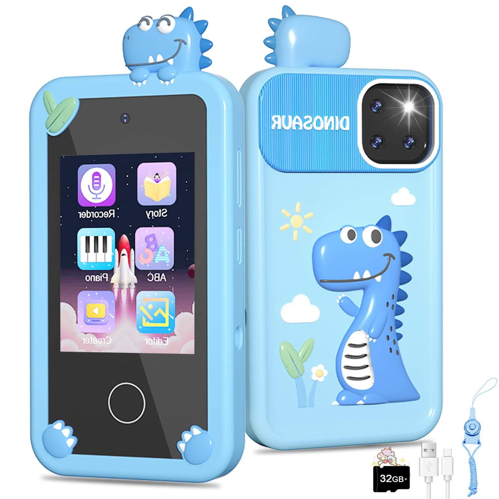 YTKUS Kids Smart Phone - 2.8 Touchscreen, 16 Games, Dual Camera