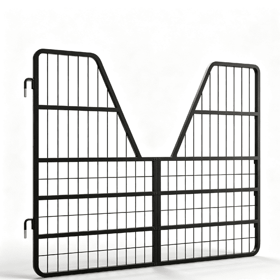 YTOEXO Heavy Gauge Steel Livestock Fence Gate, 52"42" Two-Way Open Yoke Panel Barrier, Impact-Resistant Animal Pen Partition for Cattle Sheep Donkey Farm