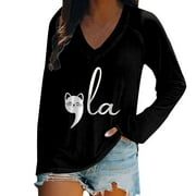 YTONGFAN Harris For President Ladies' Letter Printed T Shirt Long Sleeve Sweatshirt Holy Communion Gifts for Girls Sale Promotion