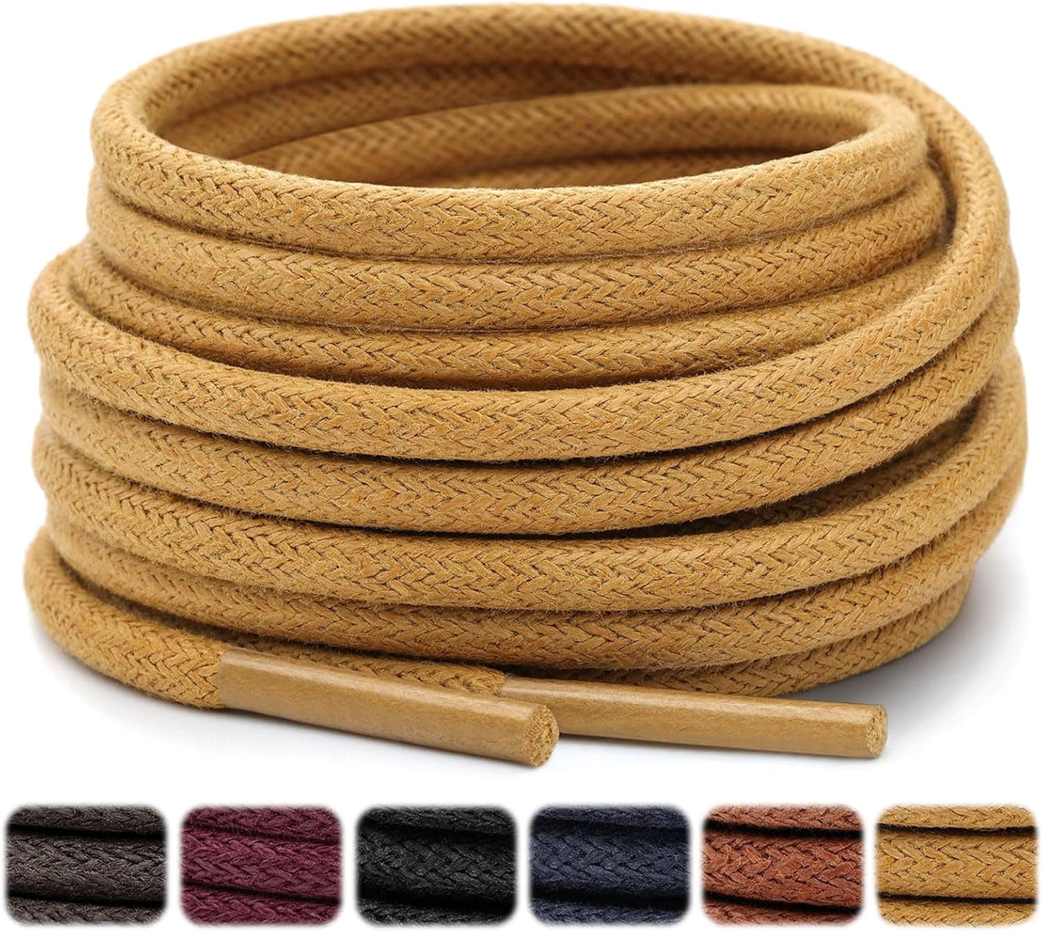 chinese dress ladies Waxed Cotton Thin Round 1/8" Dress Laces - Red (2 Pair Pack) Shoelaces
