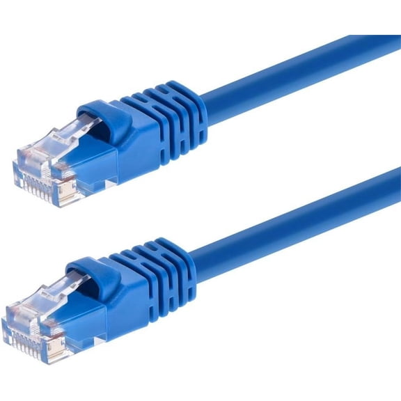 YTRFGH-14FT 24AWG Cat5e 350MHz UTP Ethernet Bare Copper Network Cable - Blue
