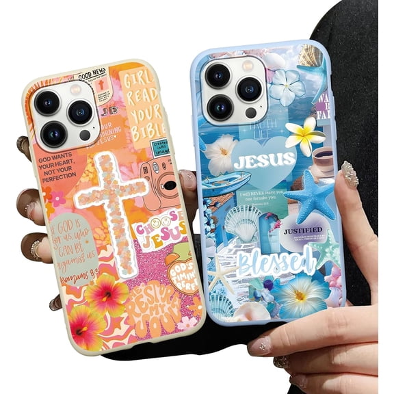 YTRFGH-2 Pack Aesthetics Jesus Collage Phone Cases for iPhone 13 Pro Max Case Shockproof Soft Protective for Women Girls Phone Cover Funda for iPhone 13 Pro Max 6.7 Inch