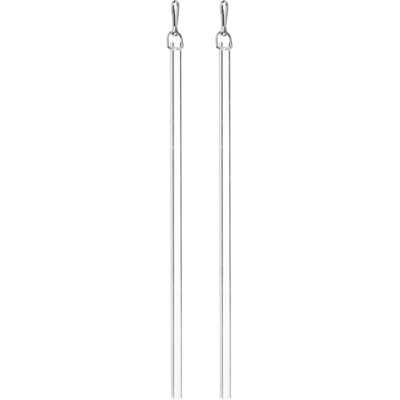 YTRFGH-2Pcs 12"Clear Curtain Pull Rod, Acrylic Blind Wand Replacement Part with Hook, Window Blind Tilt Wand for Window Opener Accessory
