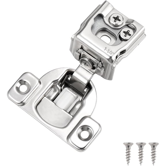 YTRFGH-4 Pack 2 Pair 1-1/4 inch Overlay Soft Close Cabinet Hinges Hidden Door Hinge for Kitchen Cabinet Hinges Concealed Self Closing Face Frame for Cupboard, Wardrobe, 105 Degree Opening Angel