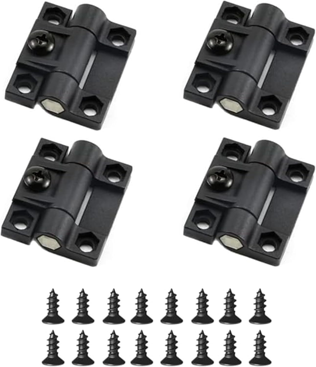 YTRFGH-4 Pack Adjustable Torque Hinges, Black Plastic Position Control ...