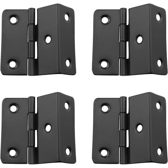 YTRFGH-4PCS Black Five-Hole Folding Hinge Shutter Hinge for Chest, Cabinet, Furniture