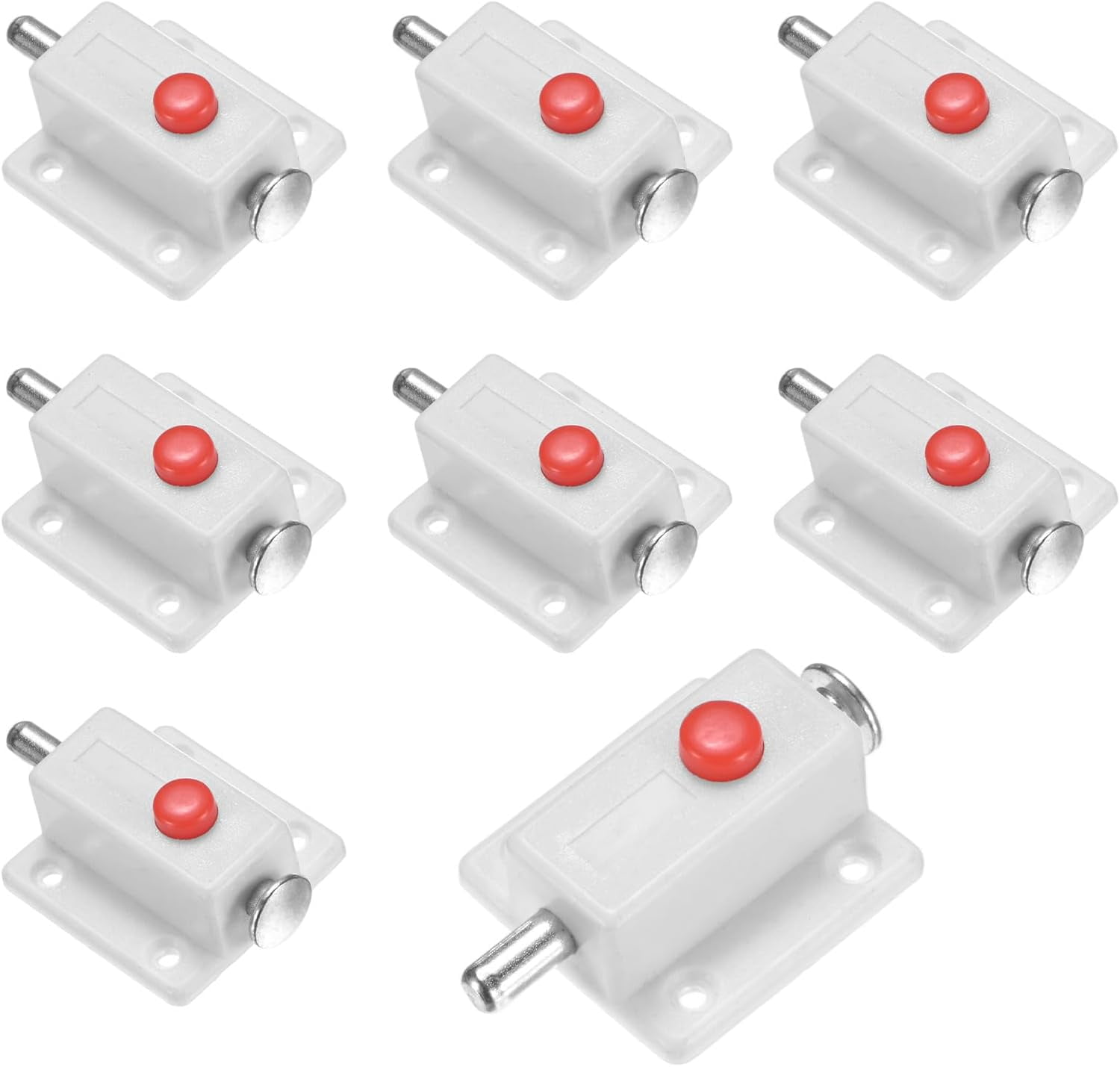 YTRFGH-8-Pack Plastic Push Button Spring Loaded Latch, 1.5x1.4 In ...