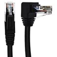 thumbnail image 1 of YTRFGH-90 Degree Cat 6 Ethernet Cable Upward Angle 6.6FT RJ45 Network Patch Cord Down/Up/Right/Left Angle LAN Connection Cable for Router, Modem, PC, Computer, Laptop, and Smart TV, Black, 1 of 2