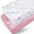 thumbnail image 1 of YTRFGH-Changing Pad Cover for Girls 2 Pack, Comfy & Breathable Changing Table Cover for 32''x16" Changing Table Pads, Diaper Changing Pad Cover, Pink, 1 of 4