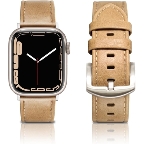 YTRFGH-Leather Bands Compatible with Apple Watch 49mm 45mm 42mm 44mm Band Men Women, Vintage Genuine Leather Wristband Replacement Band Compatible for Apple Watch iwatch Series 9 8 7 6 5 4 3 2 1 SE2