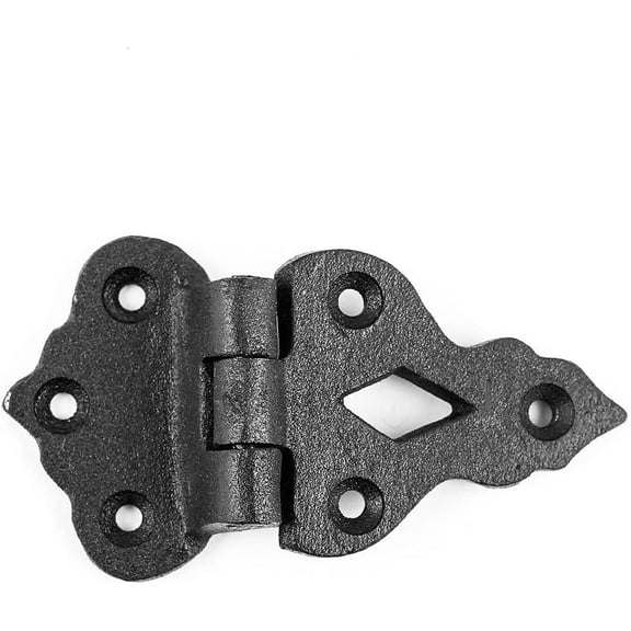 YTRFGH-Renovators Supply Hoosier Cabinet Hinges - Wrought Iron Offset Kitchen Cabinet Hinges - Heavy Duty Cupboard Hinges for Home Improvement - Antique Cabinet Door Hinges with Hardware - Pack of 1