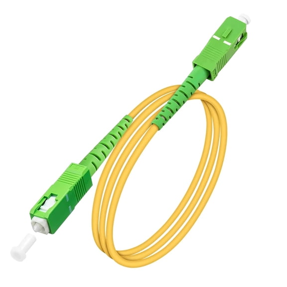 YTRFGH-SC/APC to SC/APC Fiber Optic Internet Cable, Single Mode Fiber Patch Cable, Fiber Optic Jumper Cable, Optical Patch Cord for Internet - SIMPLEX - 9/125um - OS1/OS2 Compatible, LSZH Yellow, 10f