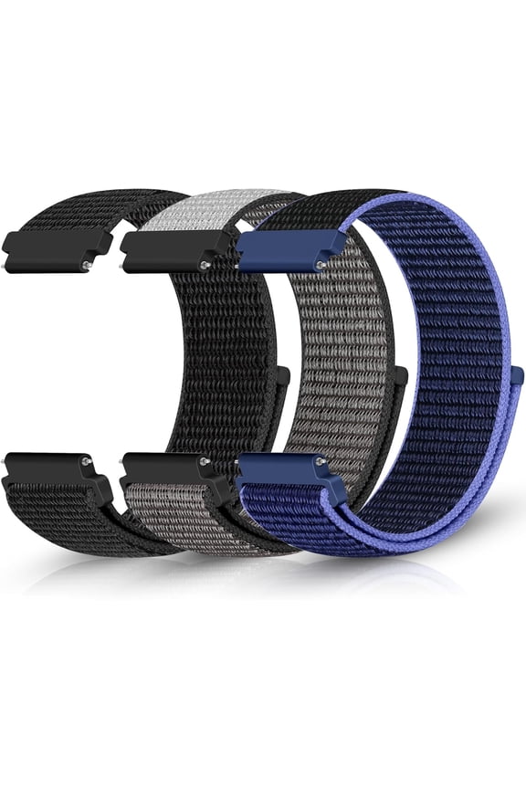 -Sport Loop Nylon Band 16mm 18mm 19mm 20mm 22mm Watch Band Quick Release,Soft Fabric Nylon Adjustable Replacement Wristband Strap for Men Women