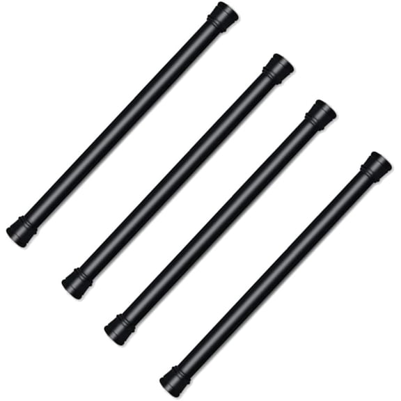 YTRFGH-Spring Loaded Curtain Tension Rod Bit Holder Extensions 12-20 inches (Black 4)