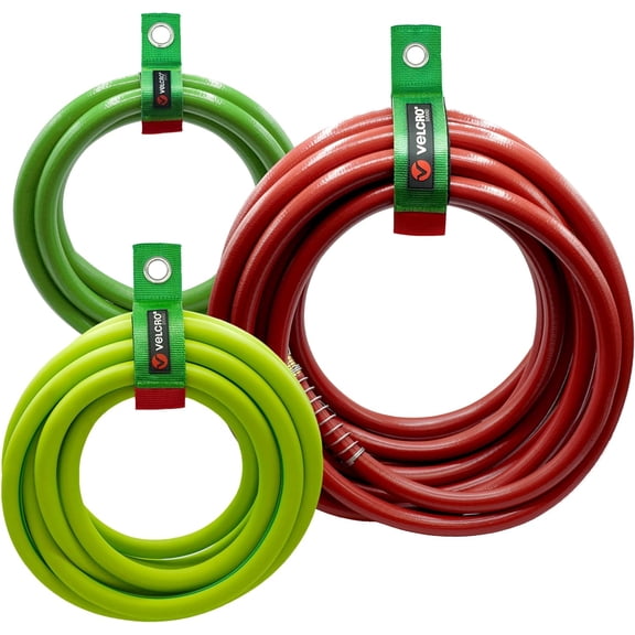 YTRFGH-Velcro Brand Easy Hang Garden Hose or Extension Cord Holder Organizer Variety Pack. Holds up to 100lbs. Heavy Duty Straps Perfect for Shed or Garage Organization. 3-pk 10",14" and 18", Black