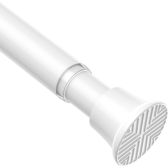 YTRFGH-White Adjustable Tension Curtain Rod, 31-77 Inch Spring No Drill Stainless Steel Tension Rods for WindowCloset BathroomRust ResistantNon-Slip