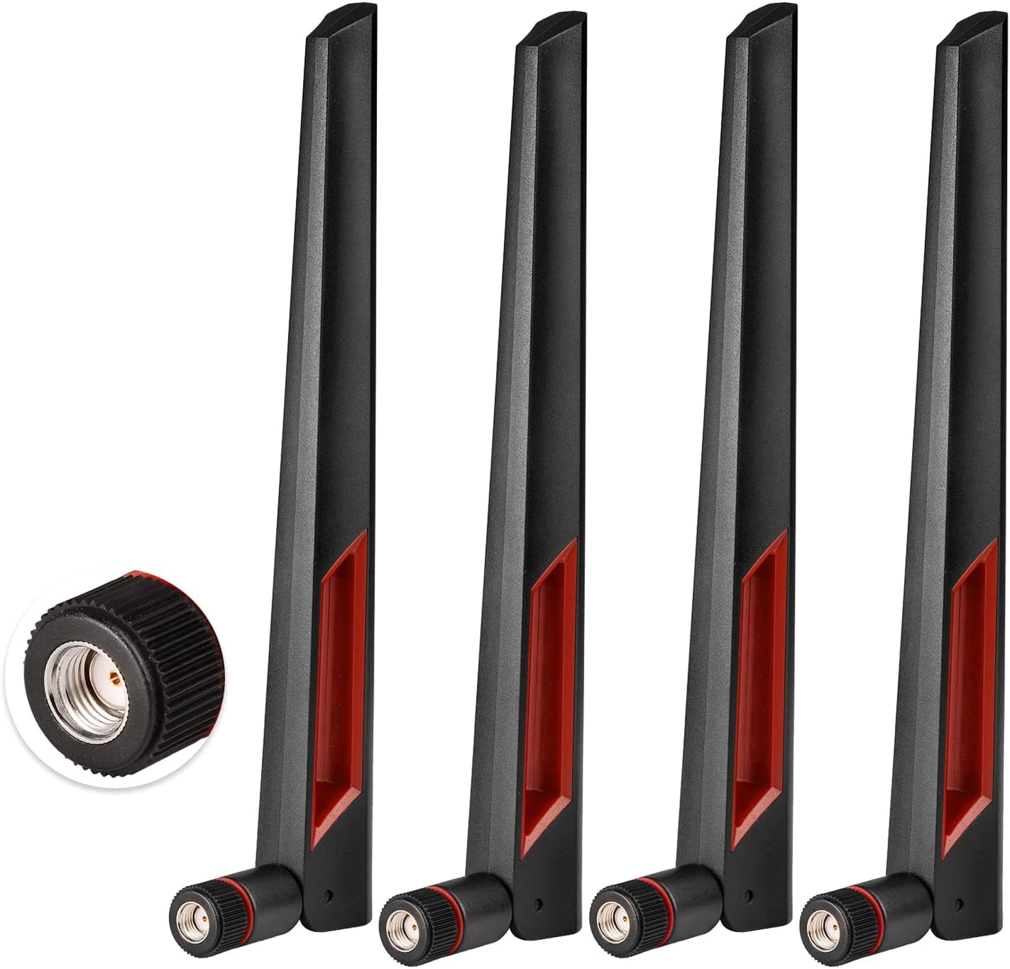 YTRFGH-WiFi Antenna with RP-SMA Male Connector, 2.4GHz 5GHz 5.8GHz Dual ...