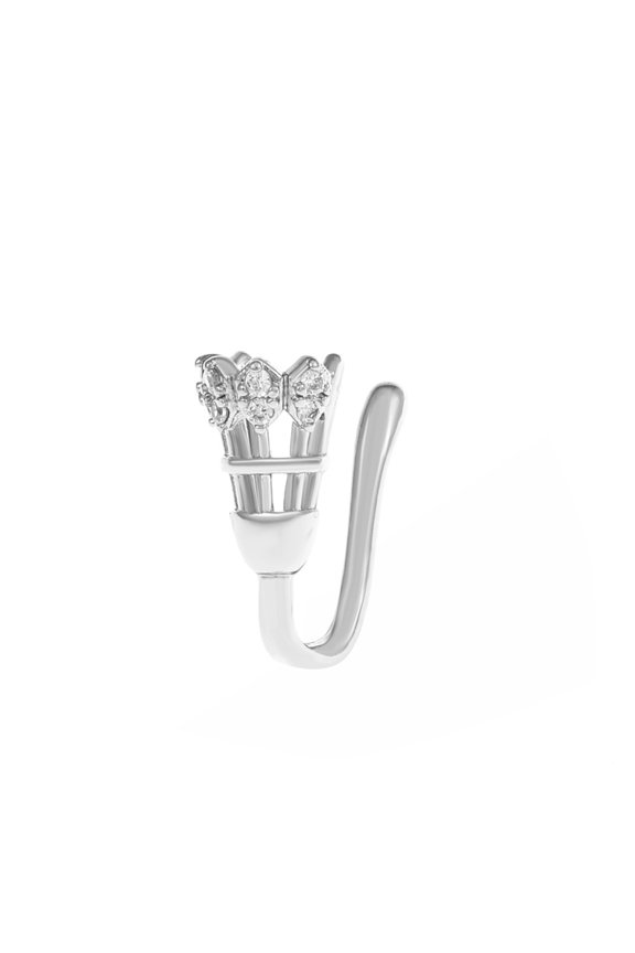 18K Rose Gold Plated Tulip Nose Ring, Buy 2 Get 1 Free, Floral Flower Nose Stud Piercing Jewelry for Women