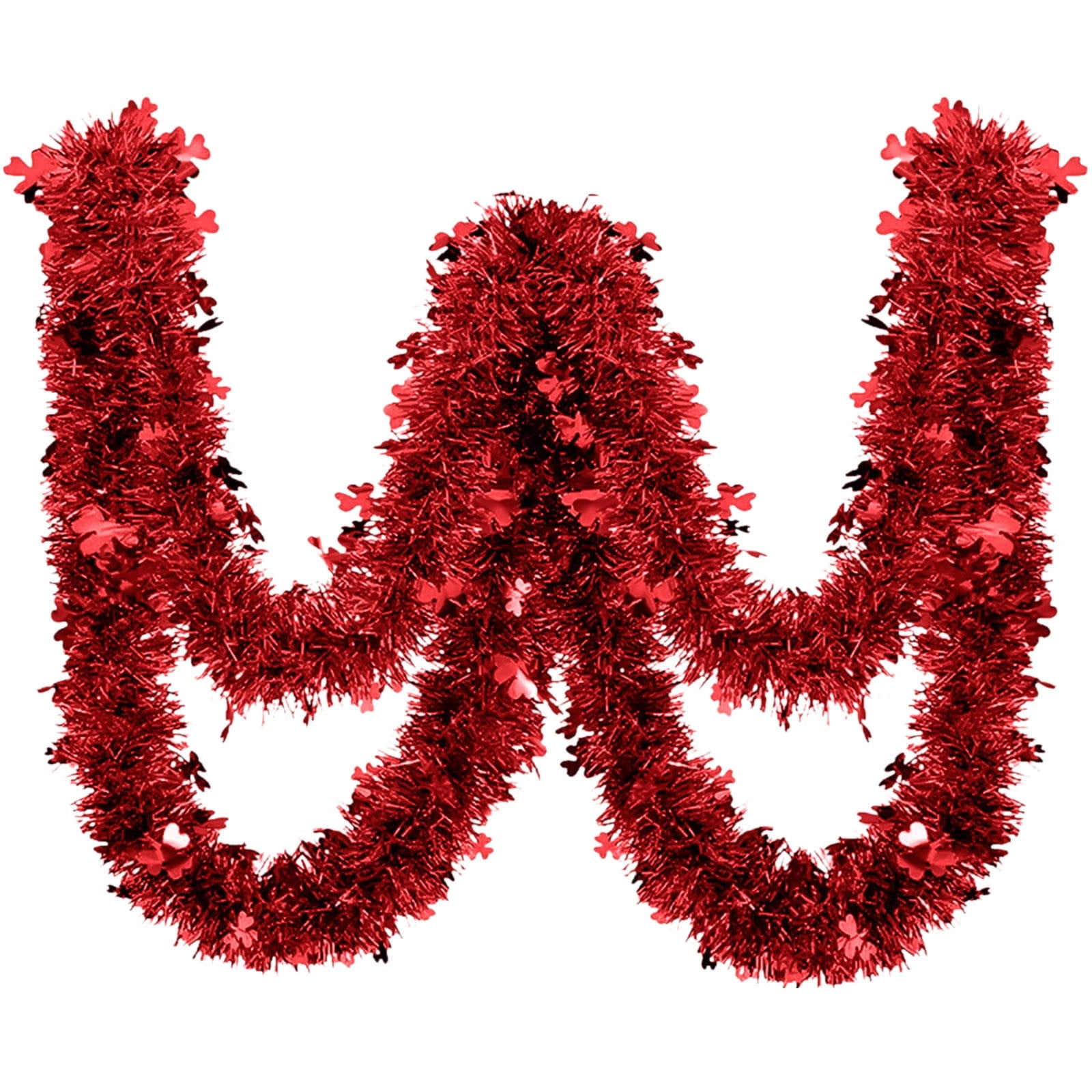 YTTAL 33.3FT Christmas Tinsel Garland Decoration Metallic Tinsel Twist ...